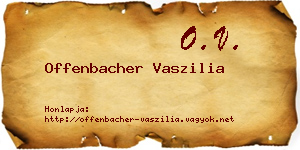 Offenbacher Vaszilia névjegykártya